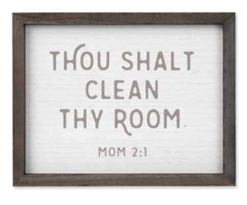 Thou Shalt Clean Thy Room Sample Product