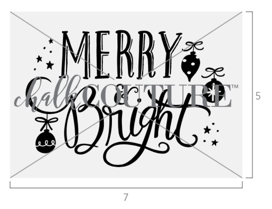 Merry & Bright Ornaments Transfer