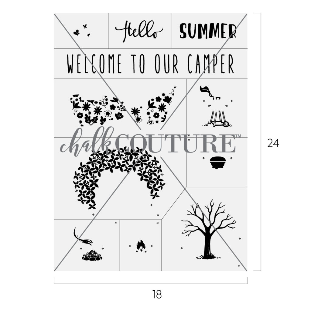 Happy Camper Add-On Summer Chalk Transfer