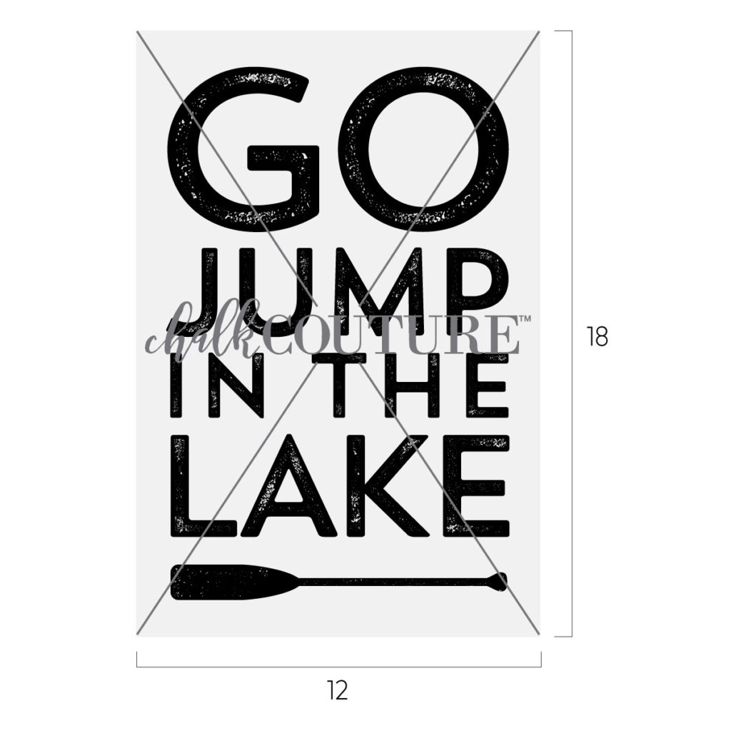Jump In The Lake Chalk Transfer