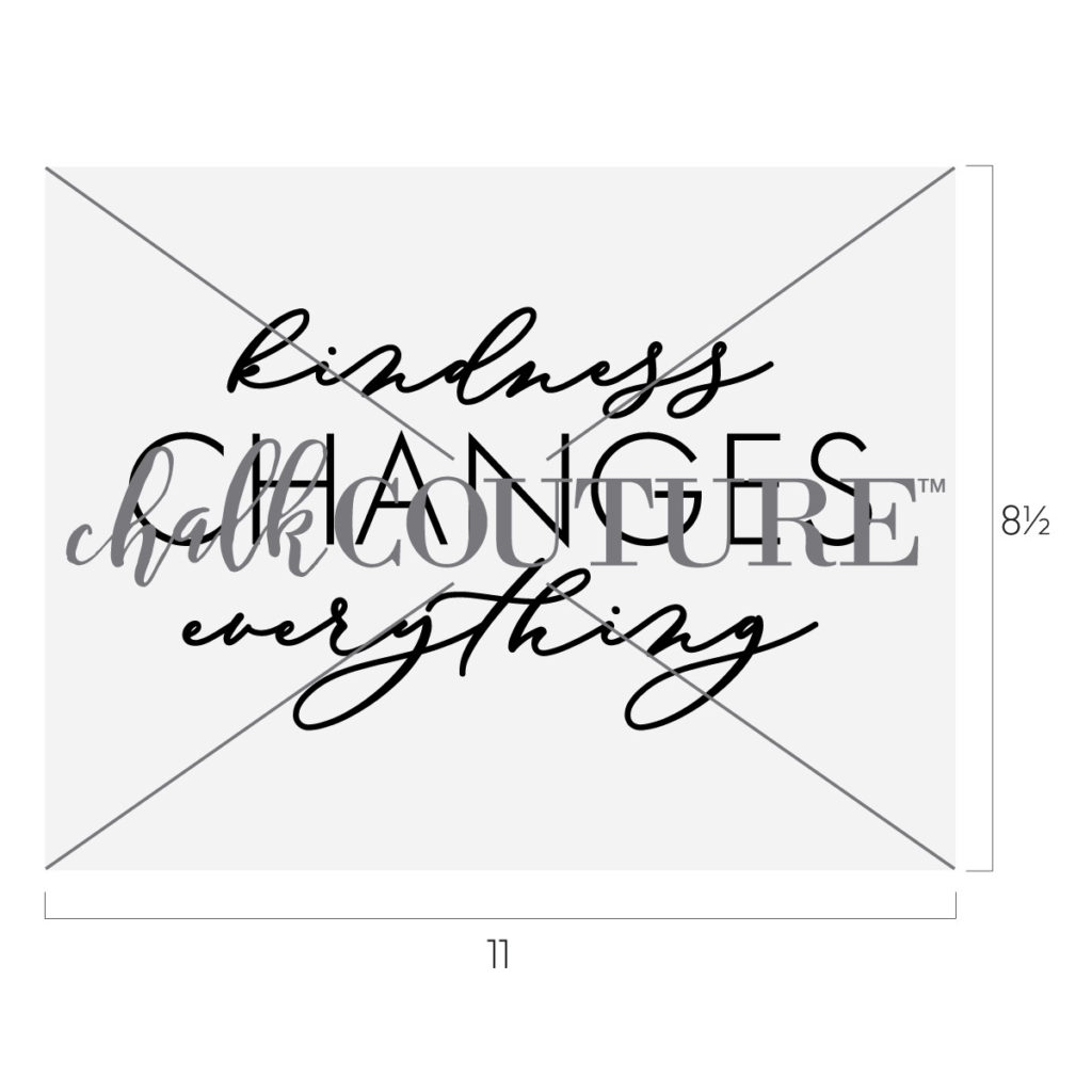 Kindness Changes Everything Chalk Transfer