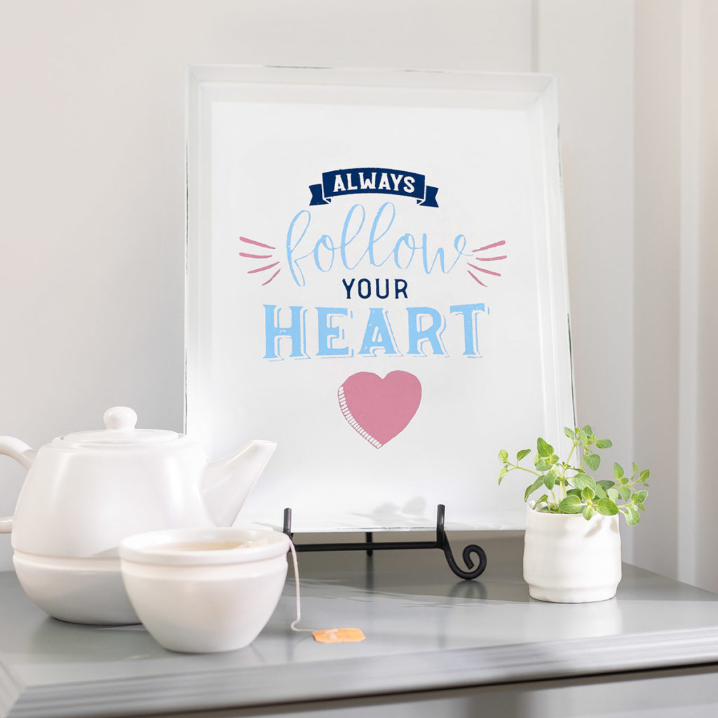 Follow Your Heart Watts Of Love Chalk Transfer sample project