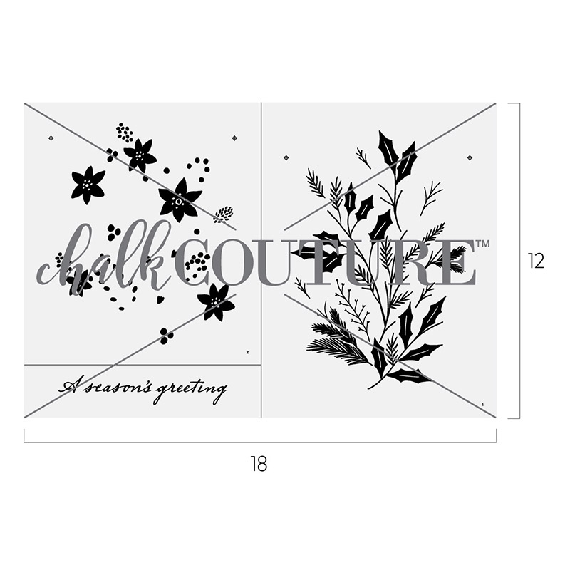 Holiday Floral Transfer