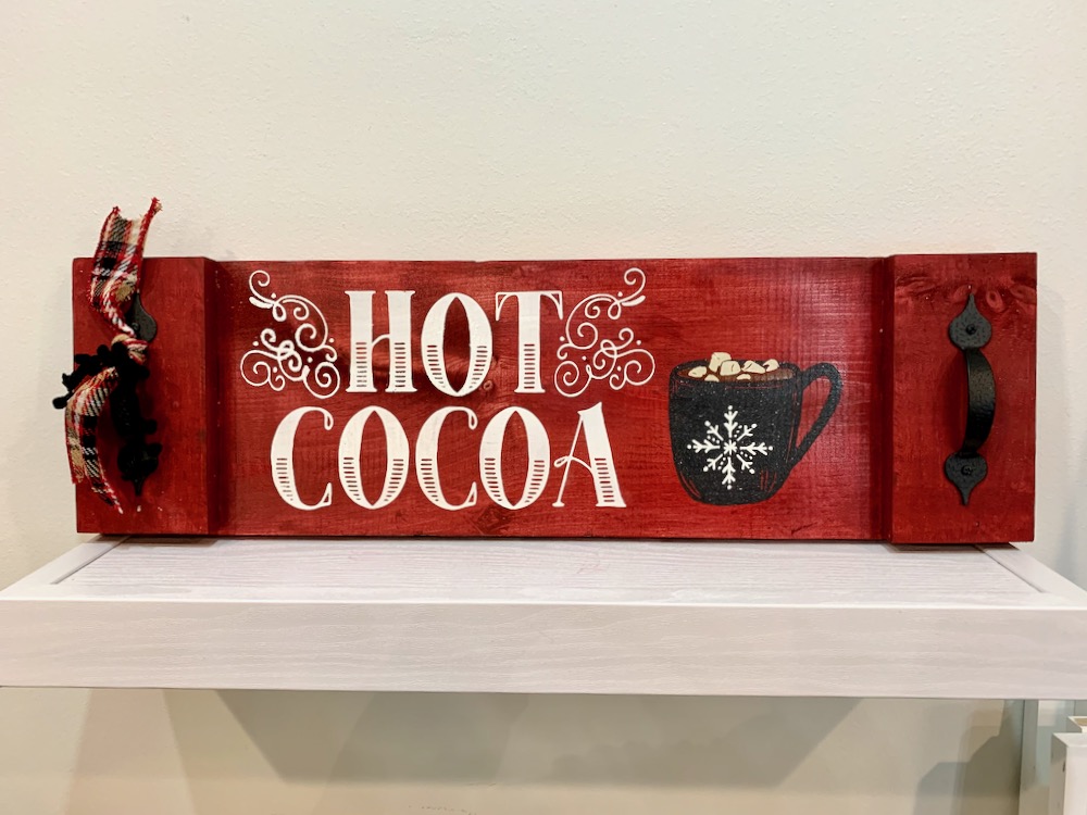 Hot Cocoa on a Tray for your Cocoa Bar.