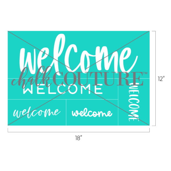 Welcome Greeting Chalk Transfer