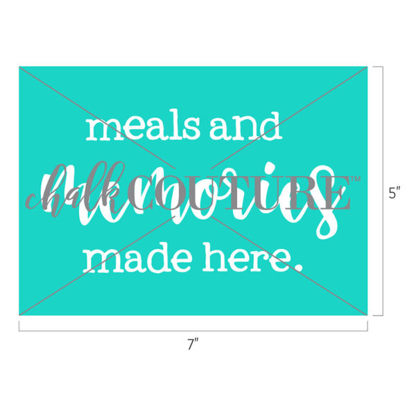 Meals and Memories Chalk Transfer