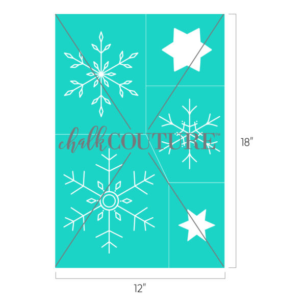 Snowflake Cutout Patterns Chalk Transfer