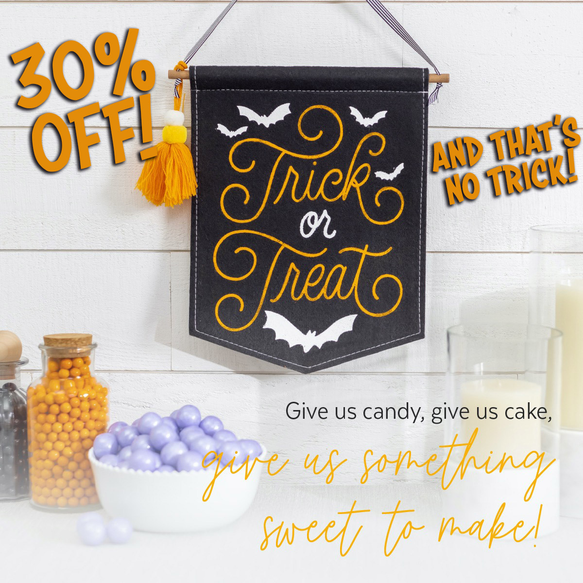 Limited Sale on Chalk Couture Trick or Treat Banner