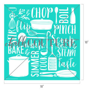 Kitchen Collection—Chop, Simmer, Stir Chalk Transfer