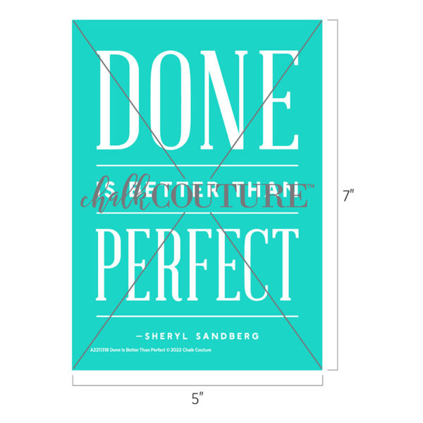 Done is Better Than Perfect Transfer