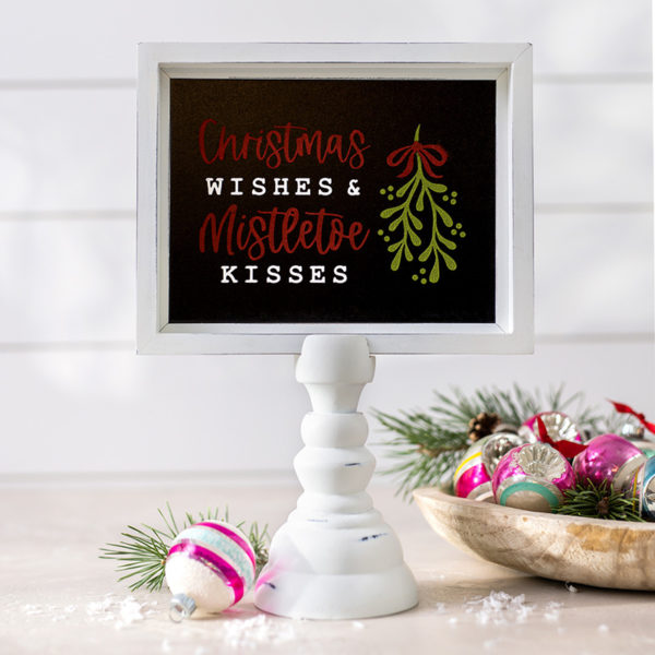 Christmas Wishes & Mistletoe Kisses Chalk Transfer